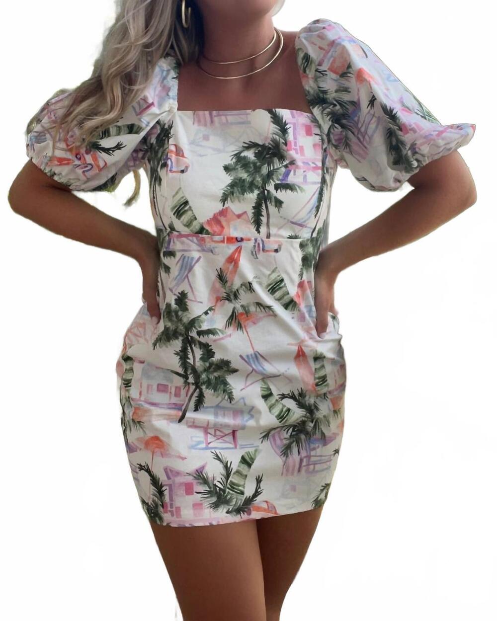 NEW SHORE retro rio dress in white